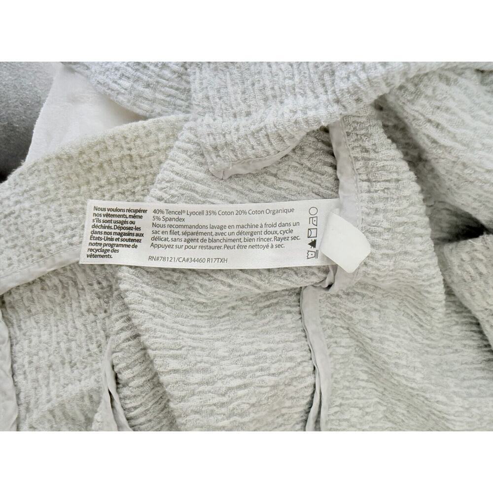EILEEN FISHER Gray Button Stretch JACKET Organic Cotton Tencel Medium Loose Comf - Picture 8 of 9